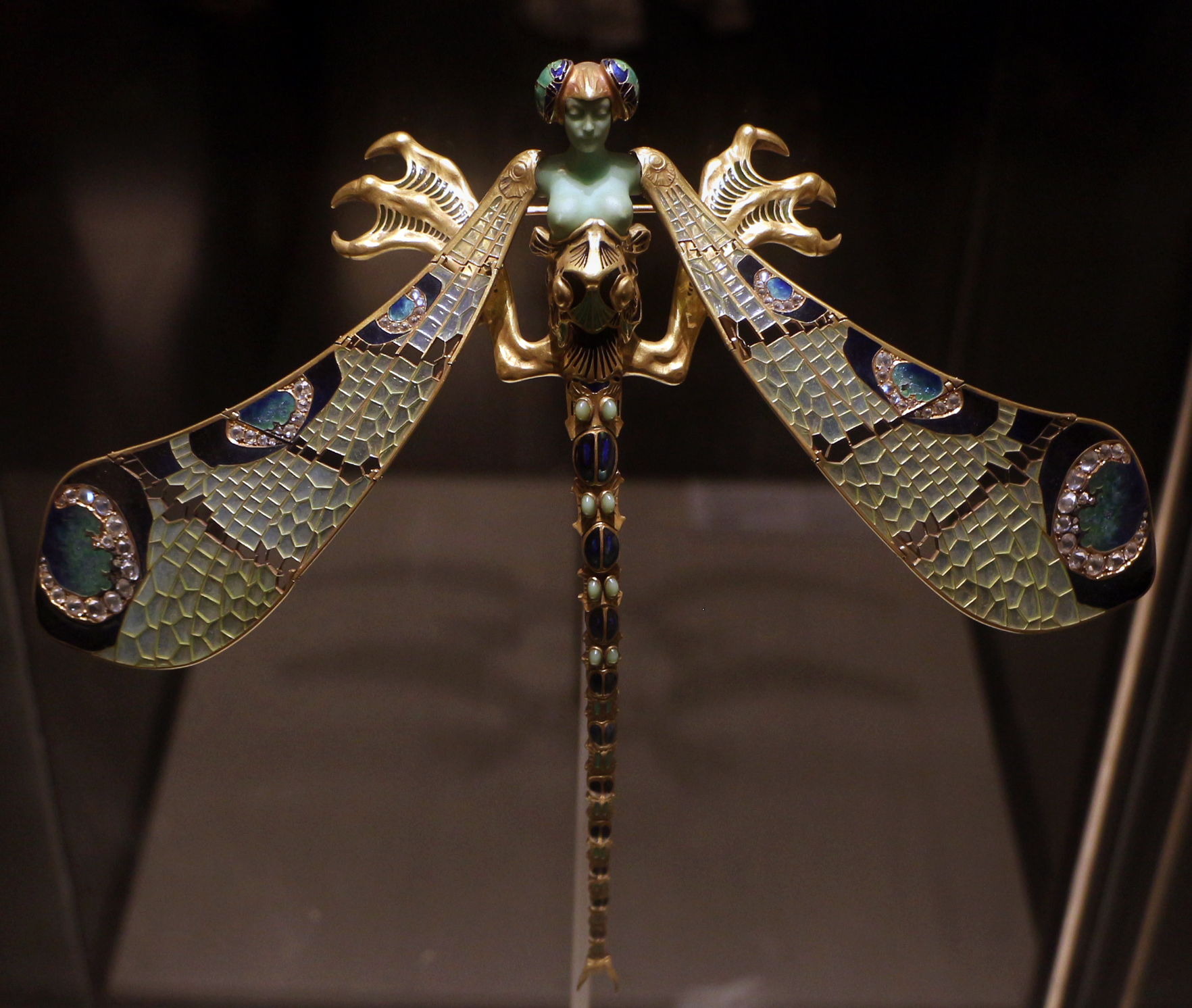 Dragonfly lady brooch