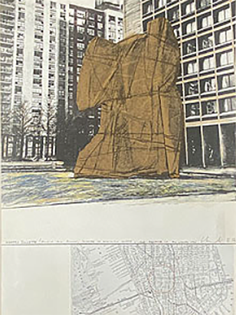 WrappedSylvette, Project for Washington Square Village, New York,