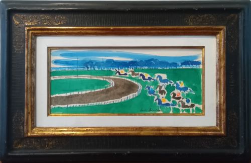 ブラジリエ　水彩　カンヌ競馬場　330,000円　20240910